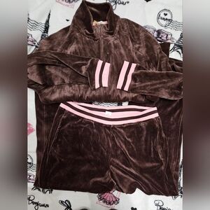 Y2K Velour Track Suit Set